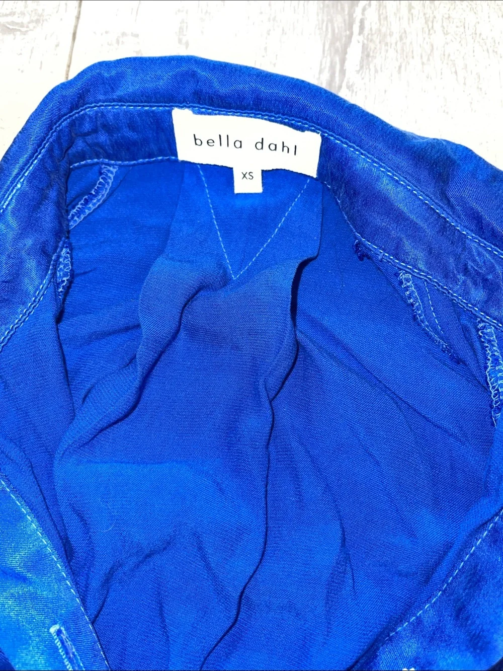 Bella Dahl Royal Blue Button-Up Blouse XS - Picture 4 of 5